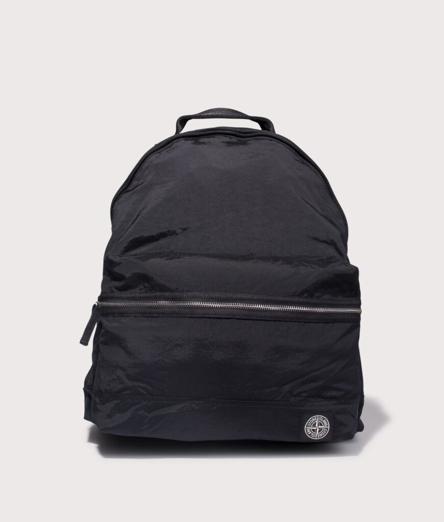 STONE ISLAND Mens Coated Nylon Backpack V0029 Black