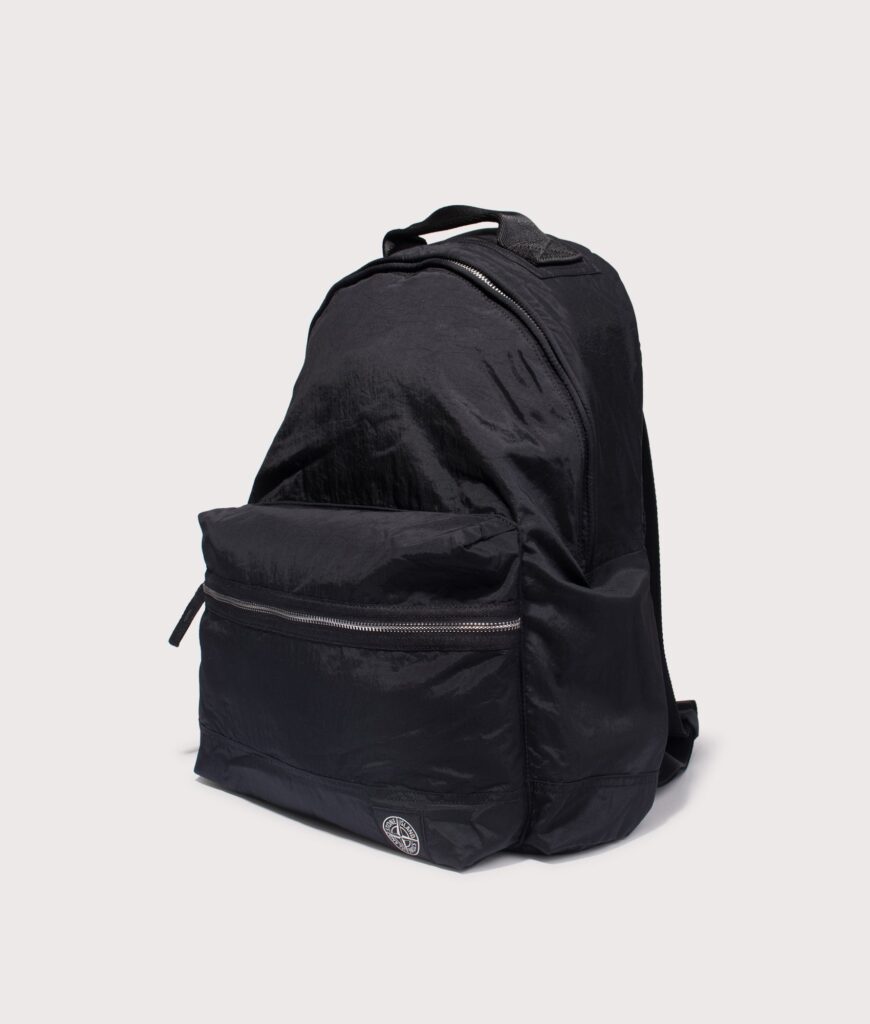 STONE ISLAND Mens Coated Nylon Backpack V0029 Black