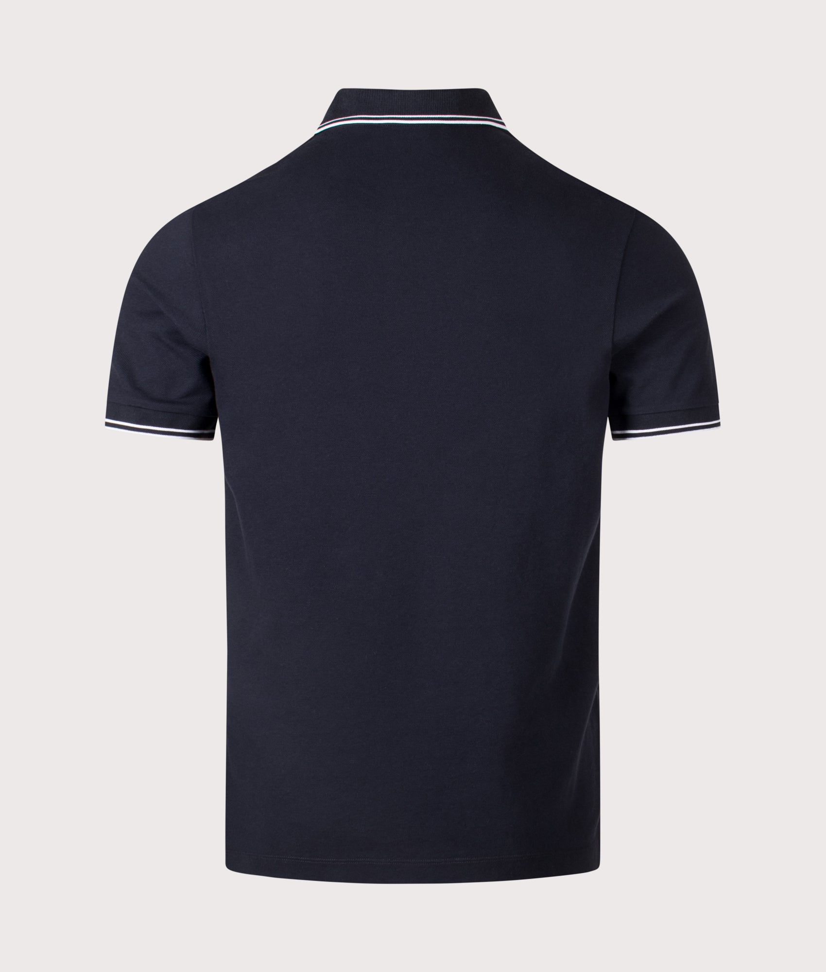 Stone Island Mens Slim Fit Striped Collar Polo Shirt V0020 Navy Blue