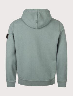 STONE ISLAND Brushed Organic Cotton Fleece Hoodie Ocean Green