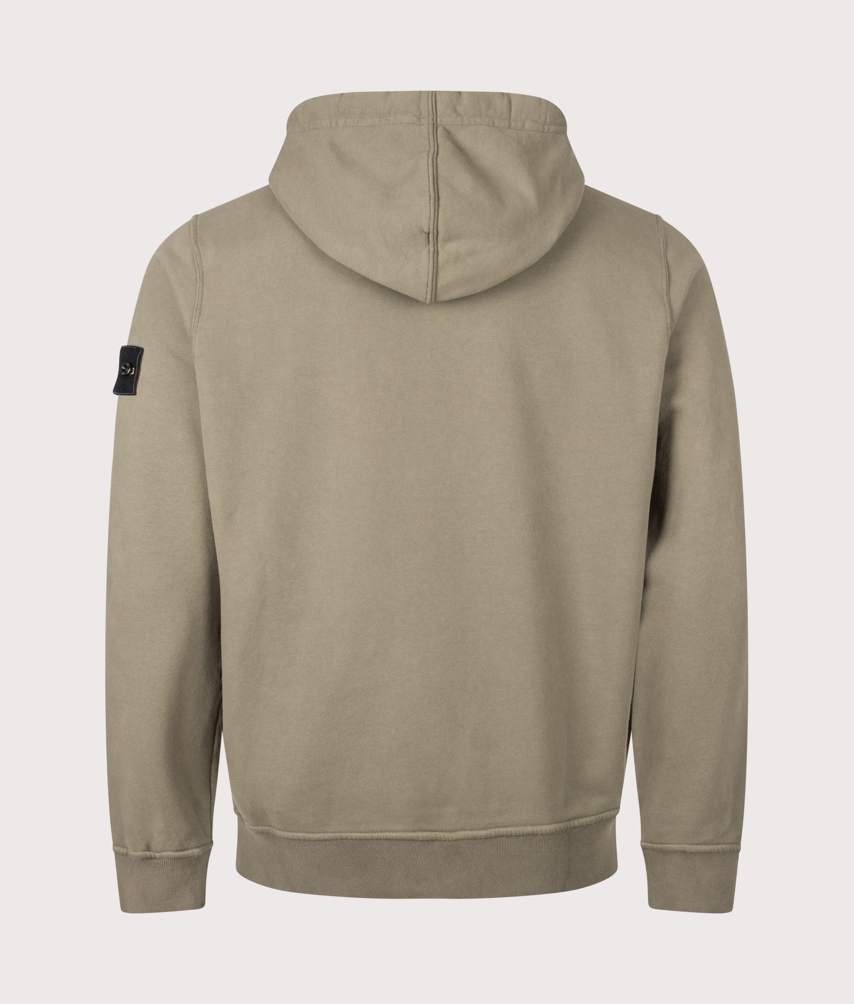 STONE ISLAND Brushed Organic Cotton Fleece Hoodie Military Green