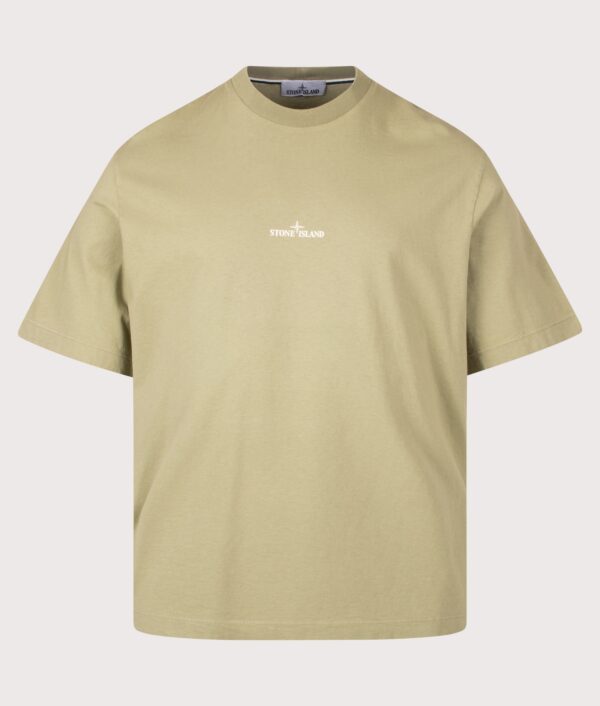 STONE ISLAND Regular Fit Organic Cotton 'Desert' Print T-Shirt Laurel Green
