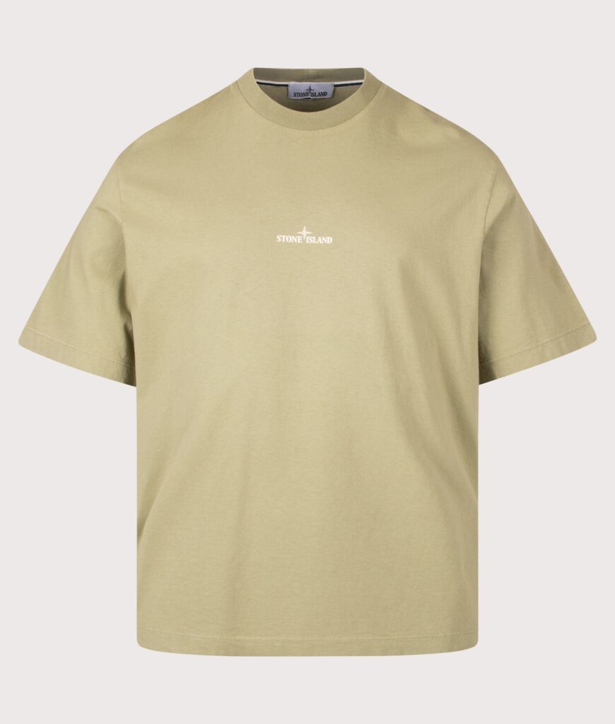 STONE ISLAND Regular Fit Organic Cotton 'Desert' Print T-Shirt Laurel Green