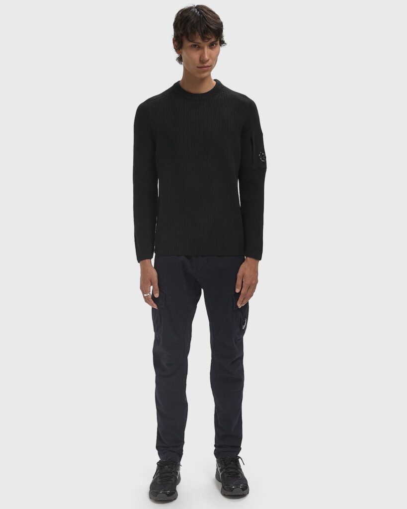 C.P. Company Stretch Sateen Ergonomic Lens Cargo Pants Black RFCMPA731A005529G-888