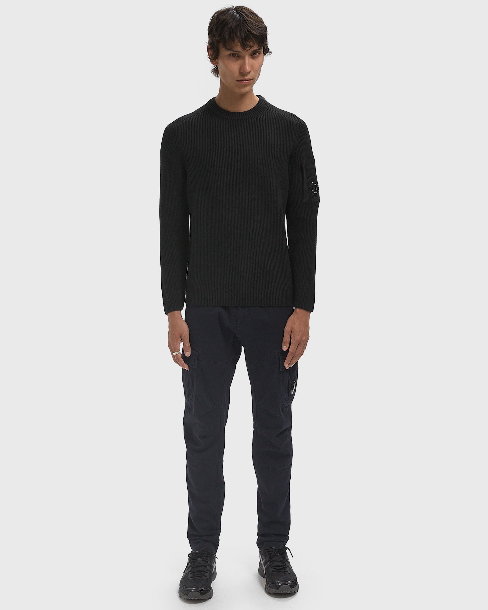 C.P. Company Stretch Sateen Ergonomic Lens Cargo Pants Black RFCMPA731A005529G-888