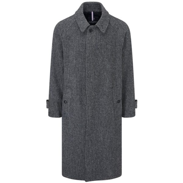 Gloverall Harris Tweed Coat - Charcoal - Image 1