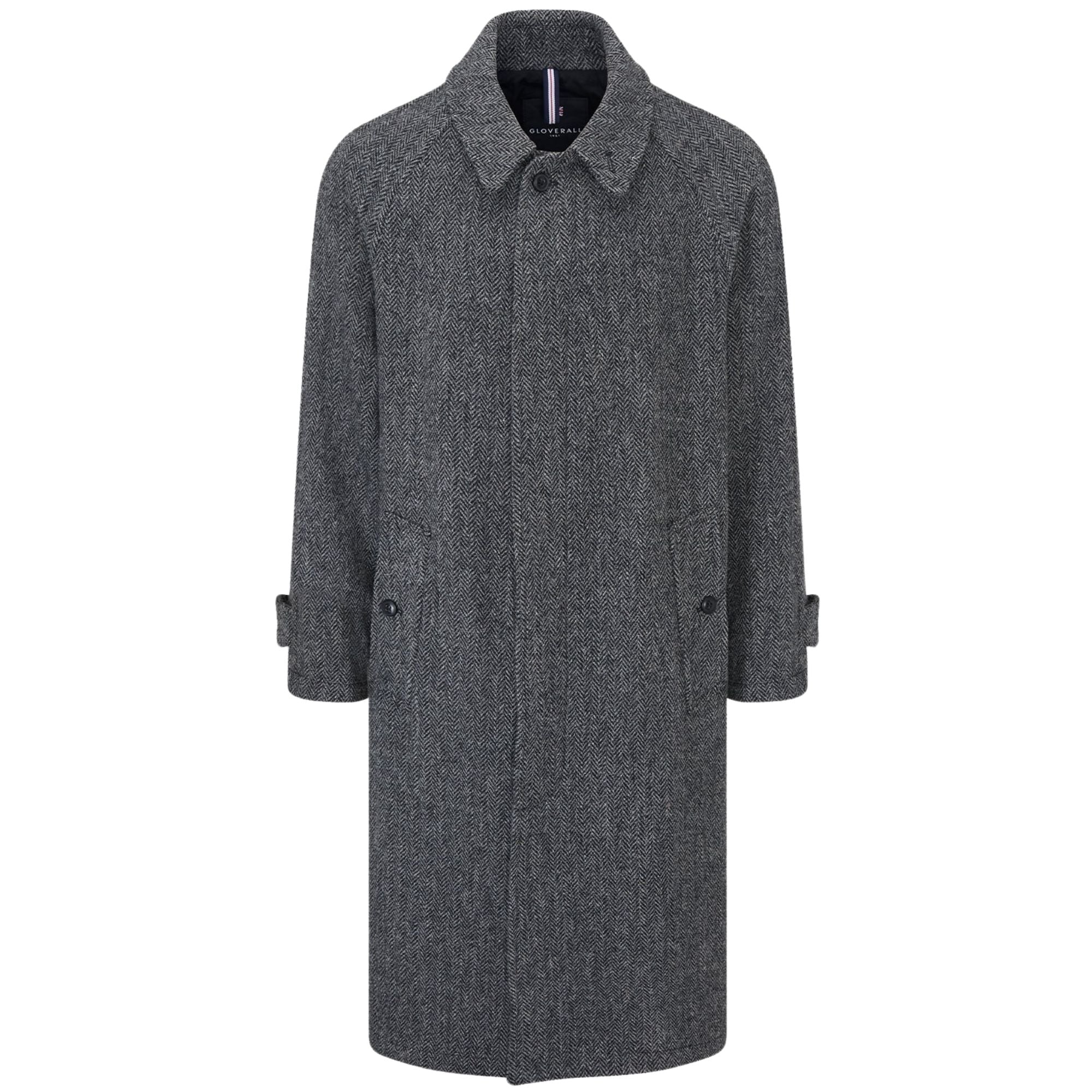 Gloverall Harris Tweed Coat - Charcoal - Image 1