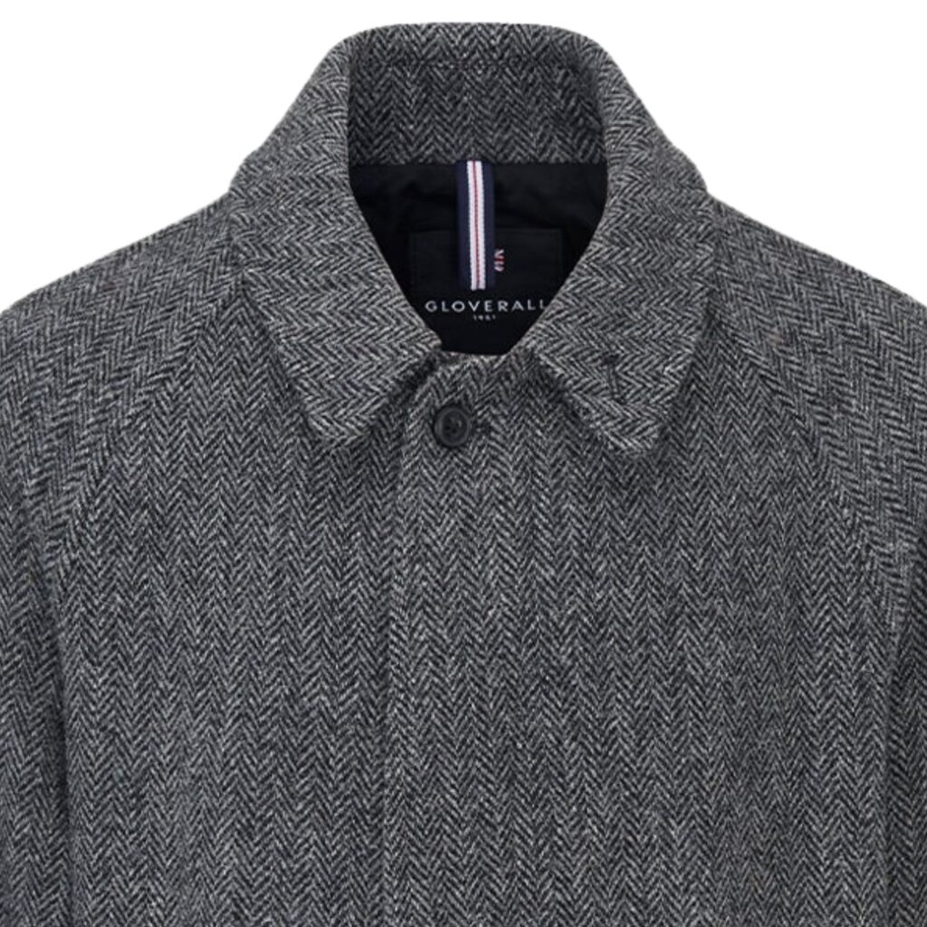 Gloverall Harris Tweed Coat - Charcoal