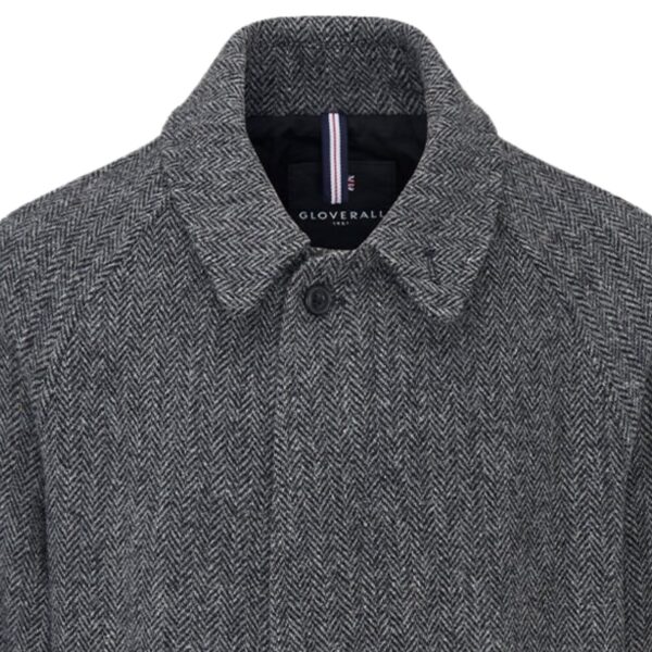 Gloverall Harris Tweed Coat - Charcoal - Image 2