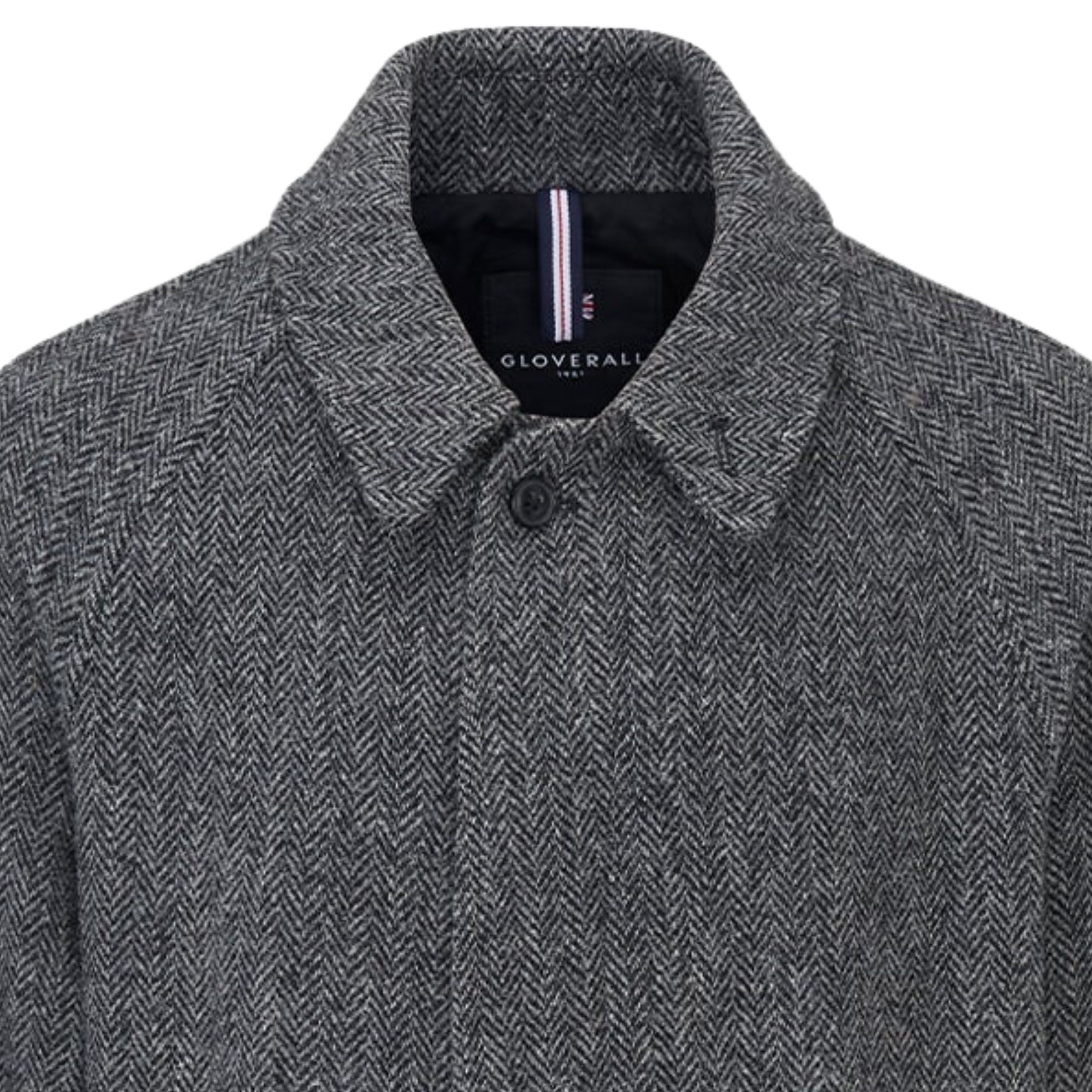 Gloverall Harris Tweed Coat - Charcoal - Image 2