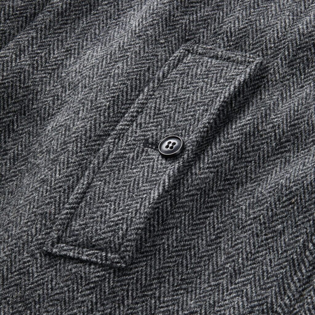 Gloverall Harris Tweed Coat - Charcoal