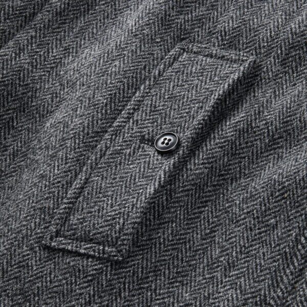 Gloverall Harris Tweed Coat - Charcoal - Image 3