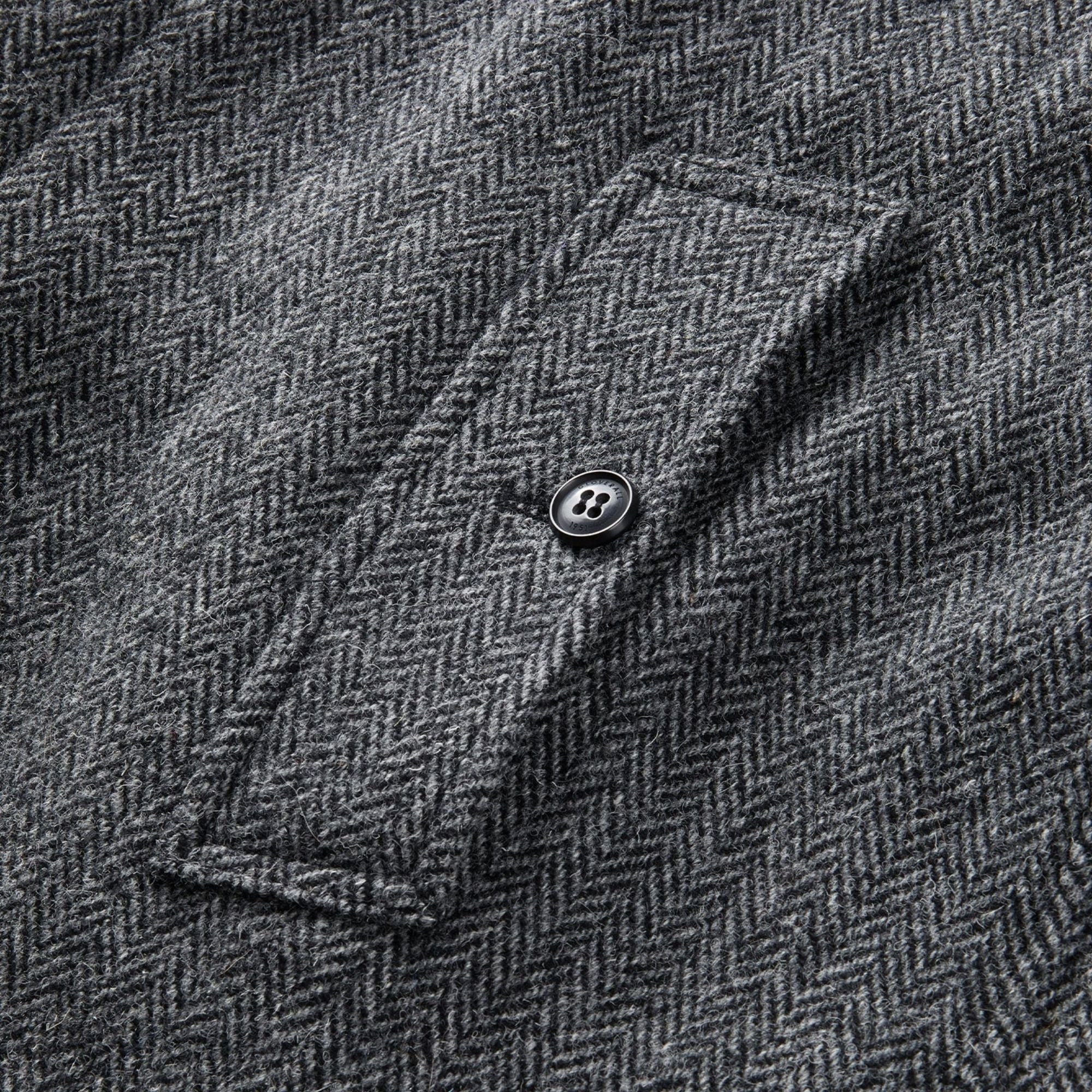 Gloverall Harris Tweed Coat - Charcoal - Image 3