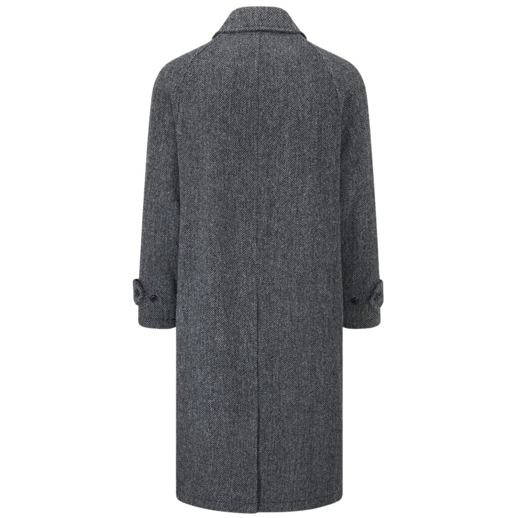 Gloverall Harris Tweed Coat - Charcoal