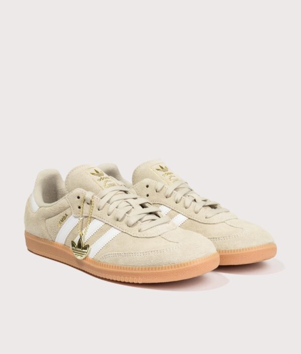 adidas Originals Samba OG Trainers Khaki Three/Footwear White/Gum 2