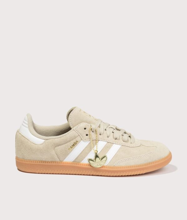 adidas Originals Samba OG Trainers Khaki Three/Footwear White/Gum 2