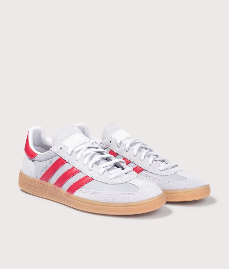 adidas Originals Handball Spezial Trainers Halo Silver/Team Victory Red/Gum4