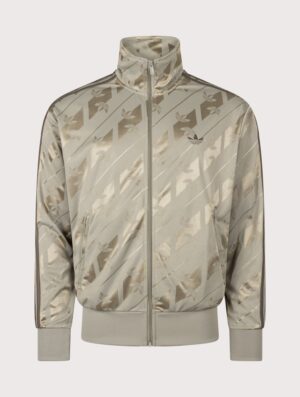 adidas Originals Loose Fit Monogram Firebird Track Top Silver Pebble