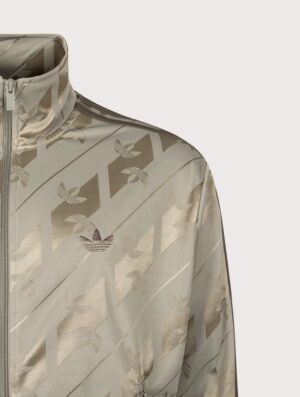 adidas Originals Loose Fit Monogram Firebird Track Top Silver Pebble