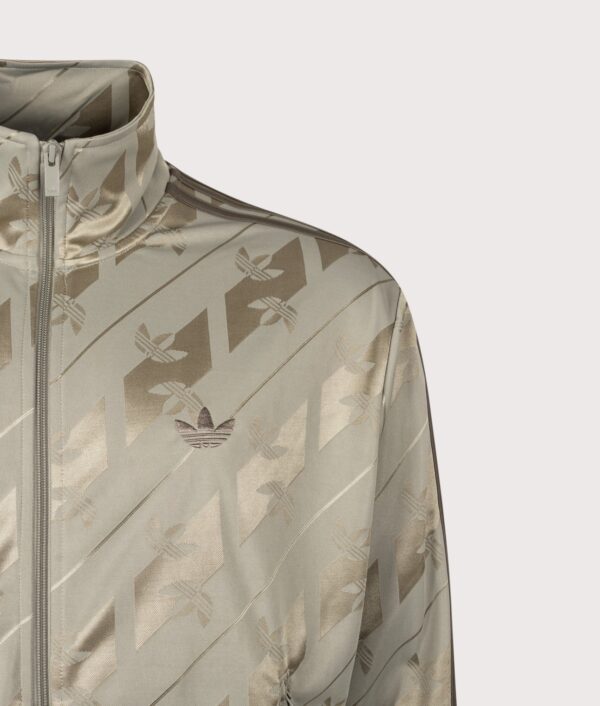 adidas Originals Loose Fit Monogram Firebird Track Top Silver Pebble