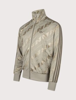 adidas Originals Loose Fit Monogram Firebird Track Top Silver Pebble