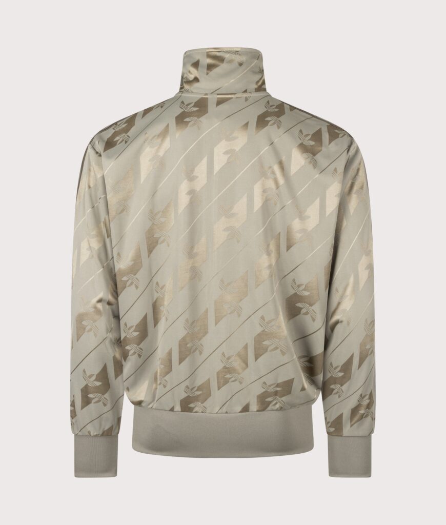 adidas Originals Loose Fit Monogram Firebird Track Top Silver Pebble