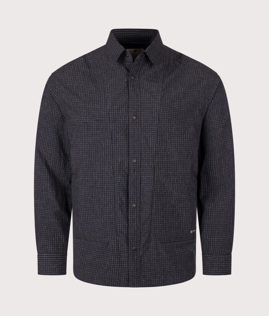 Snow Peak Relaxed Fit KASURI Ripstop Shirt Black