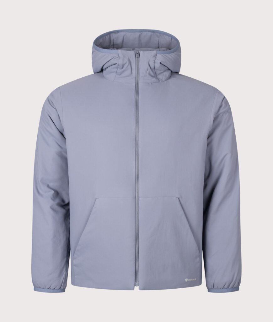 Snow Peak Regular Fit Flexible Insulated Zip Parka Light Blue