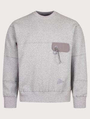 and wander Relaxed Fit Pocket Sweatshirt Light Grey