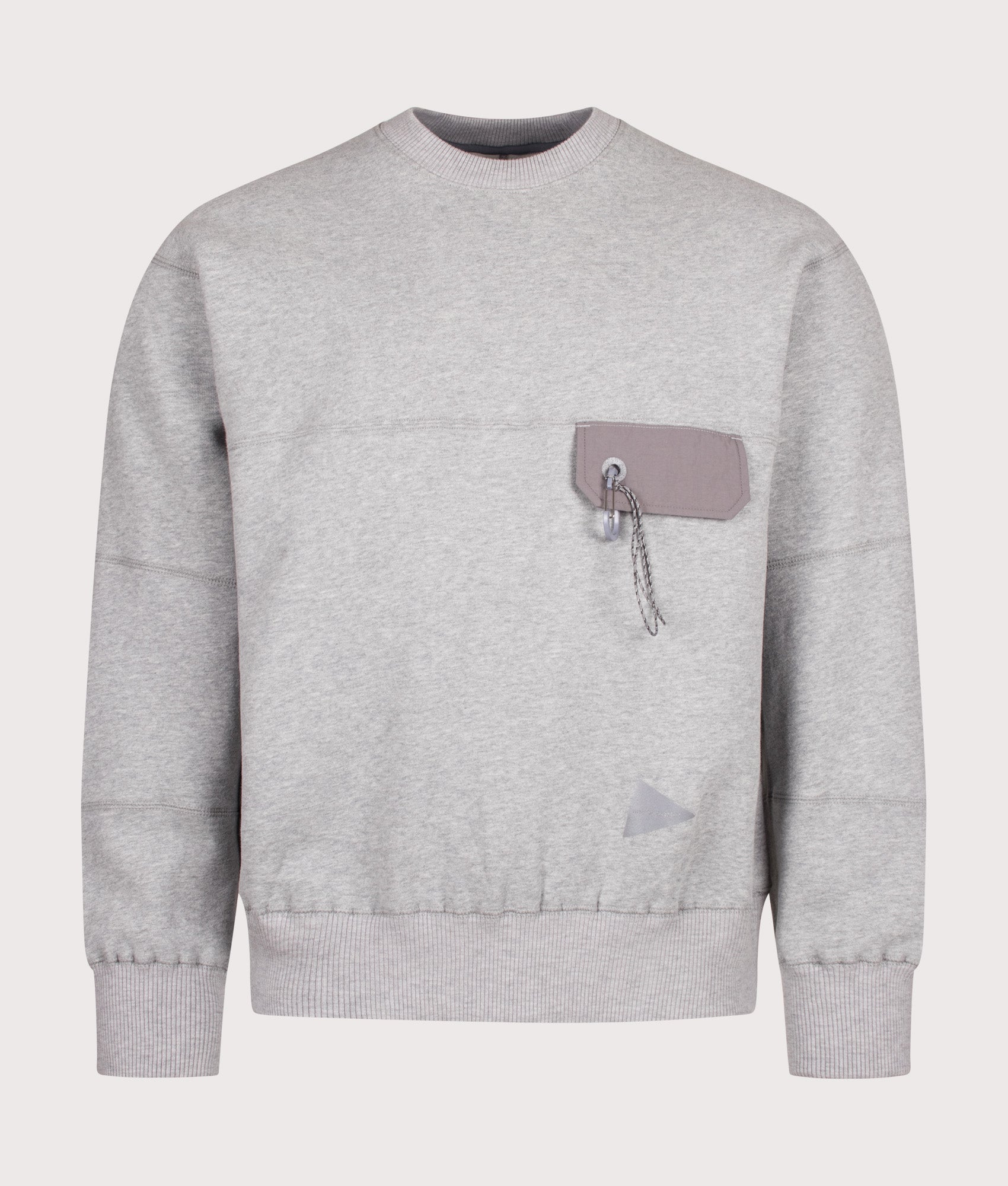 and wander Relaxed Fit Pocket Sweatshirt Light Grey