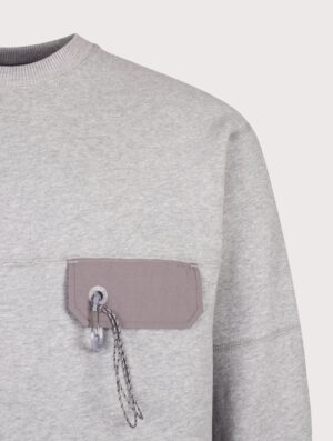 and wander Relaxed Fit Pocket Sweatshirt Light Grey