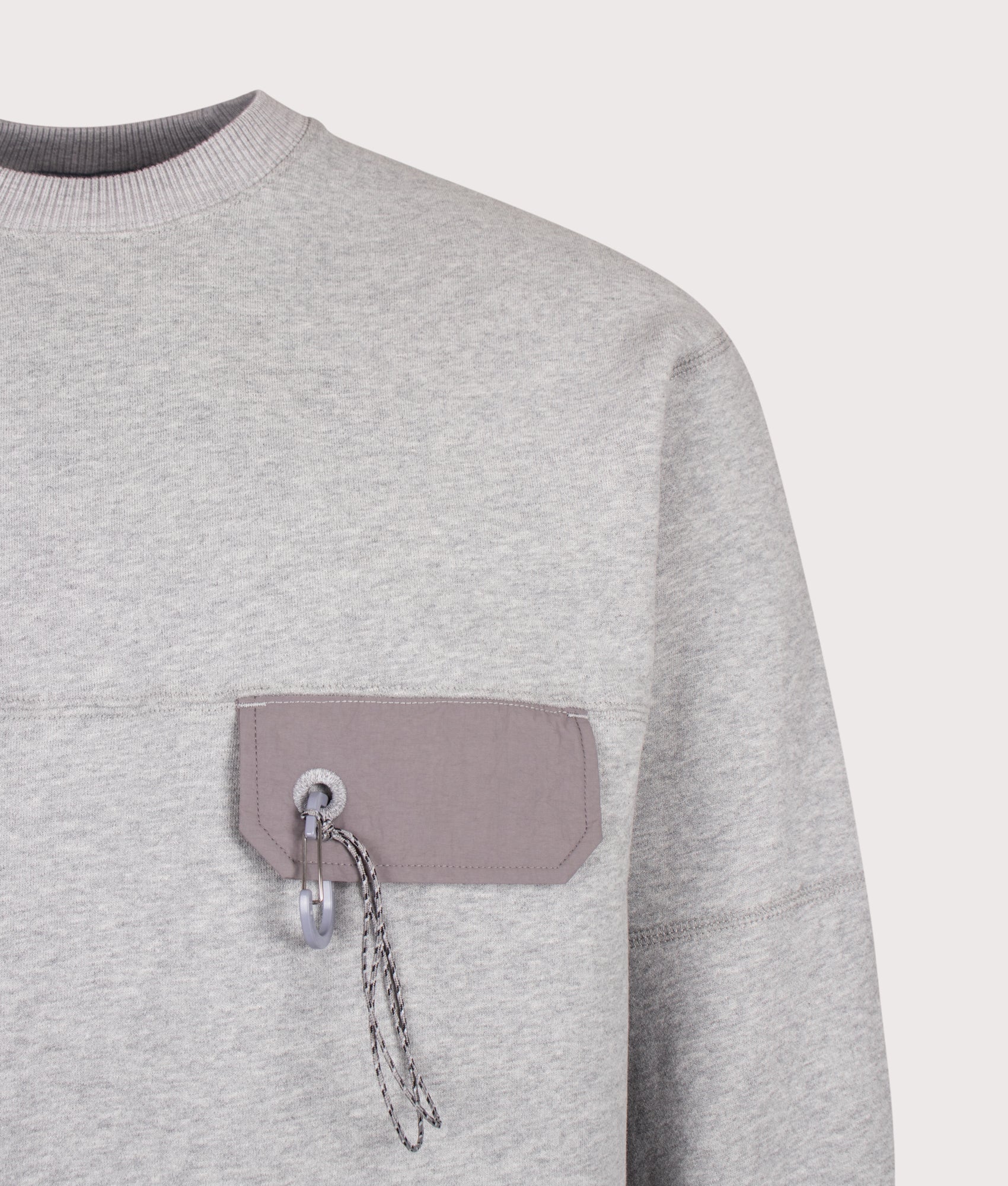 and wander Relaxed Fit Pocket Sweatshirt Light Grey