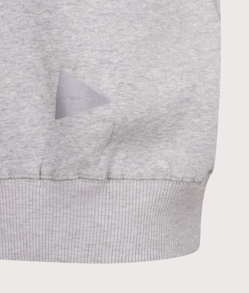 and wander Relaxed Fit Pocket Sweatshirt Light Grey