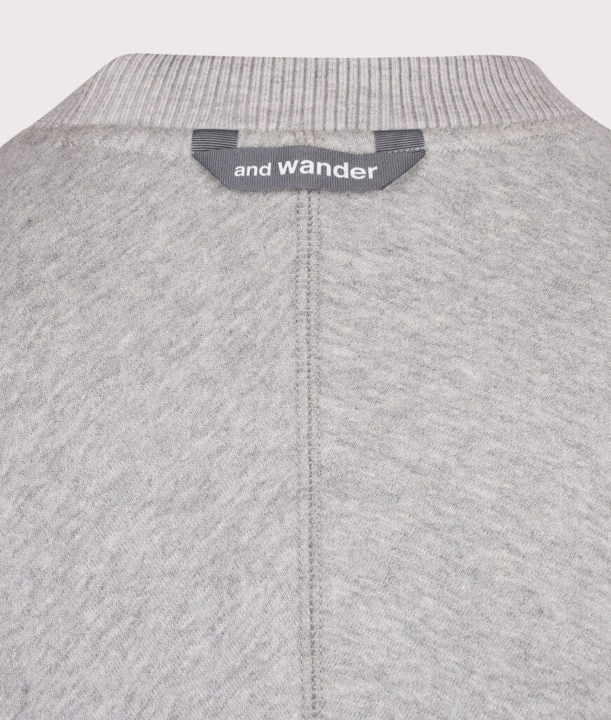 and wander Relaxed Fit Pocket Sweatshirt Light Grey