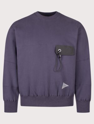 and wander Relaxed Fit Pocket Sweatshirt Purple