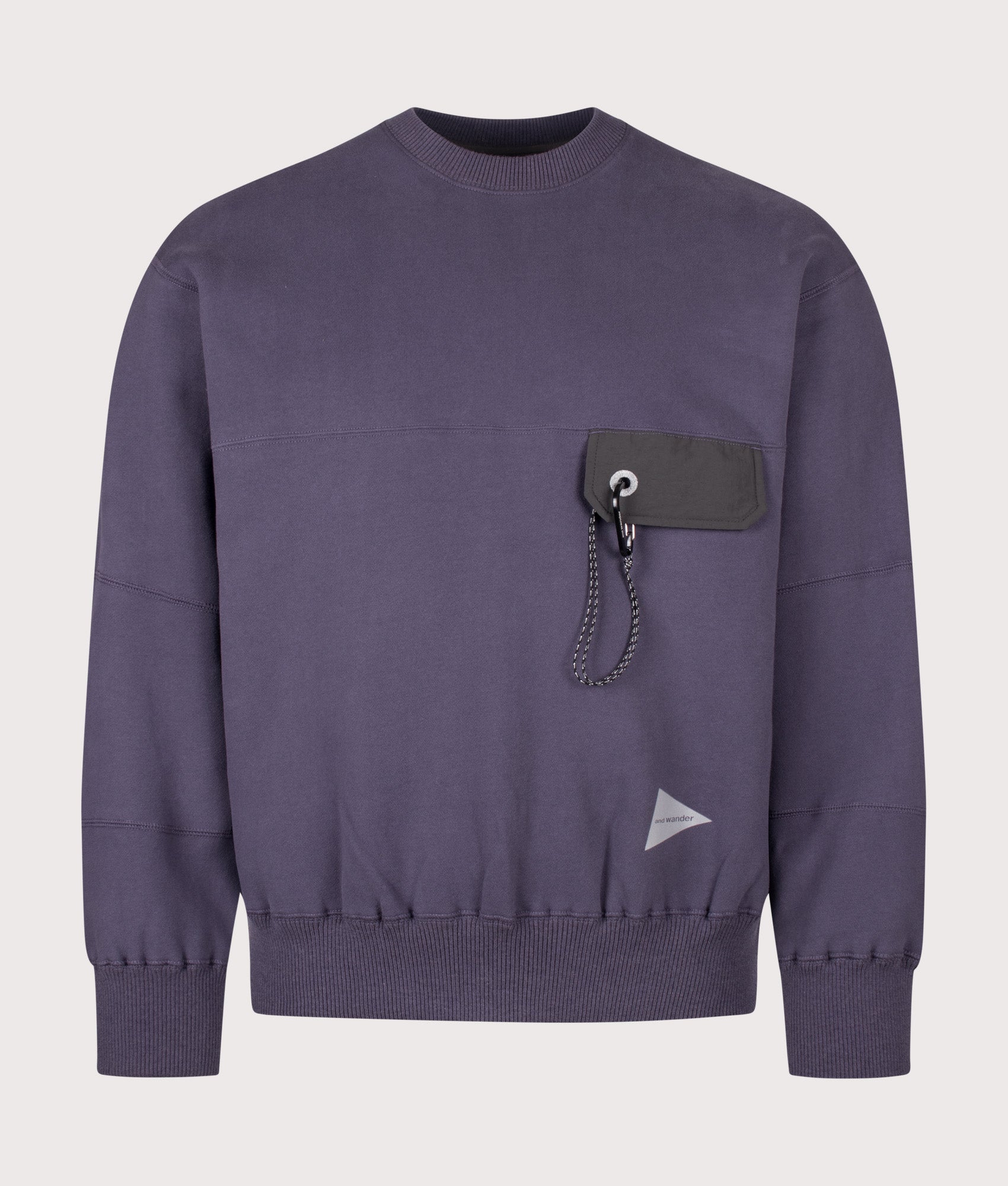 and wander Relaxed Fit Pocket Sweatshirt Purple