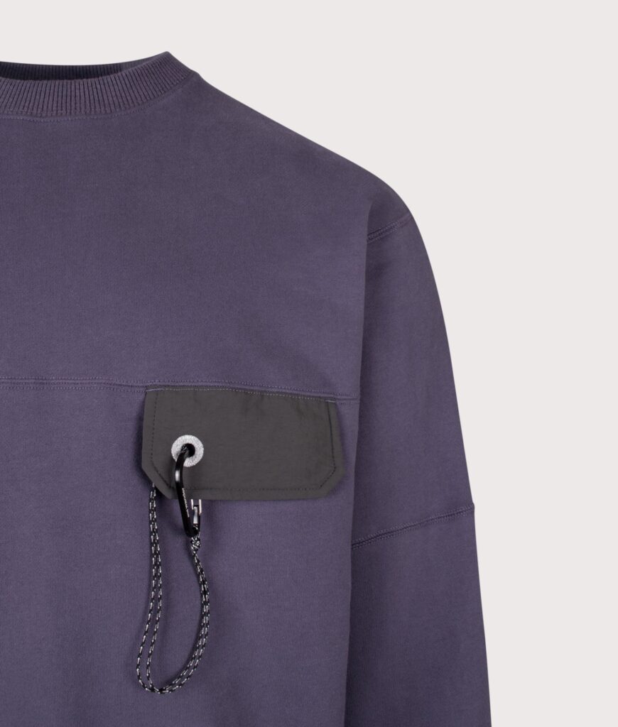 and wander Relaxed Fit Pocket Sweatshirt Purple