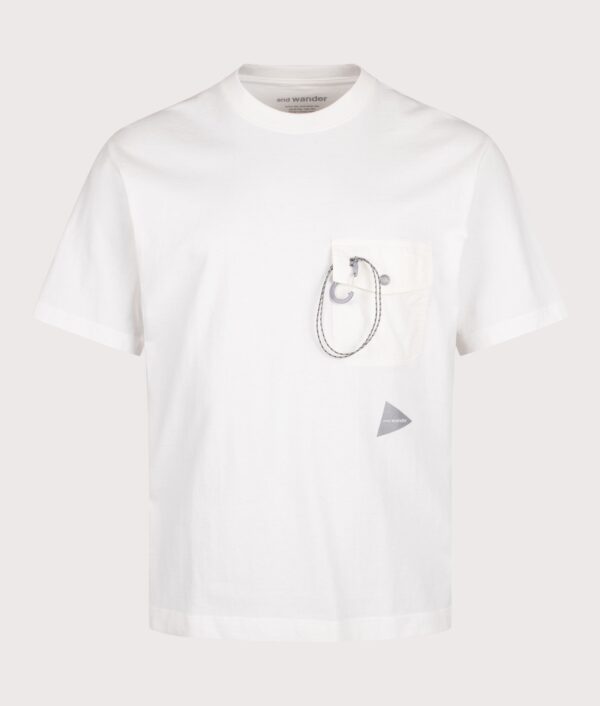 and wander Heavy Cotton Pocket T-Shirt Off White
