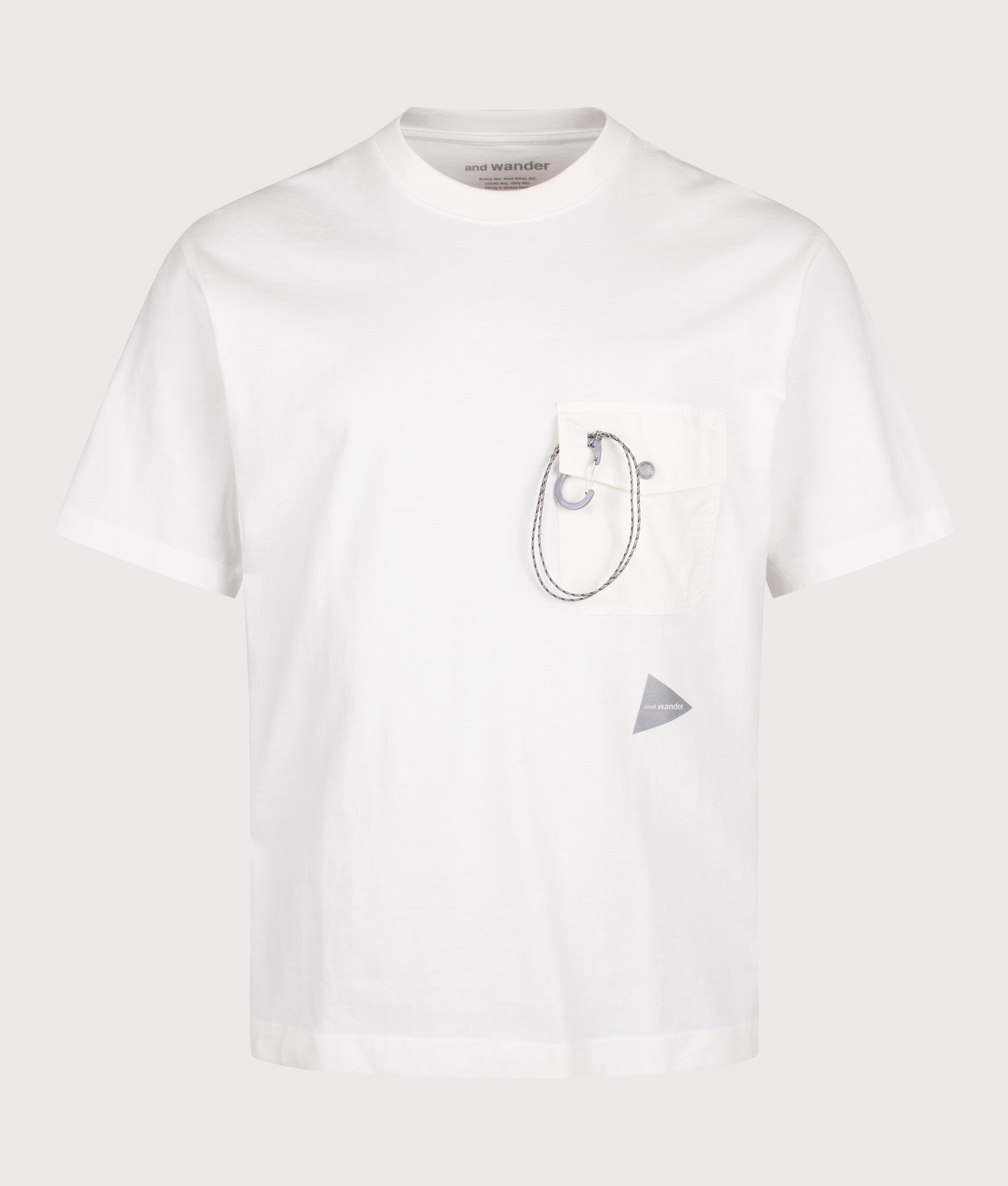 and wander Heavy Cotton Pocket T-Shirt Off White