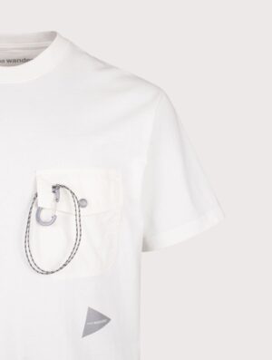 and wander Heavy Cotton Pocket T-Shirt Off White