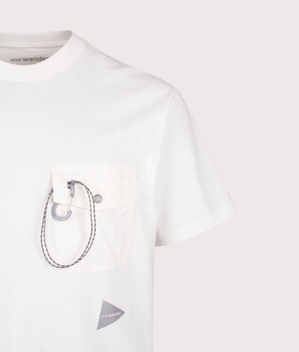 and wander Heavy Cotton Pocket T-Shirt Off White