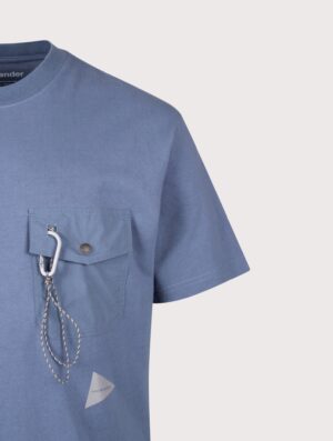 and wander Relaxed Fit Heavy Cotton Pocket T-Shirt Light Blue