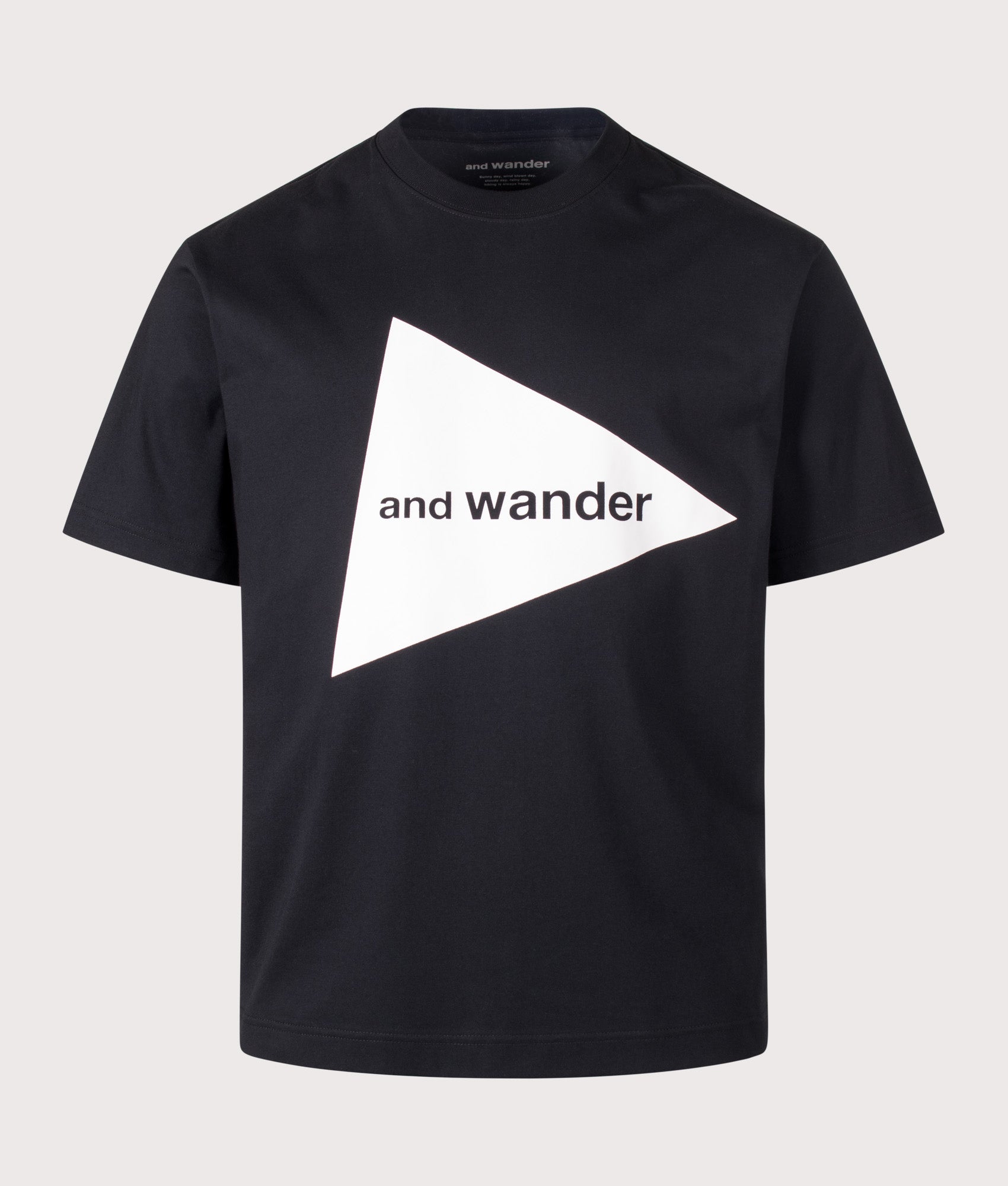 and wander Regular Fit and wander Big Logo T-Shirt Black