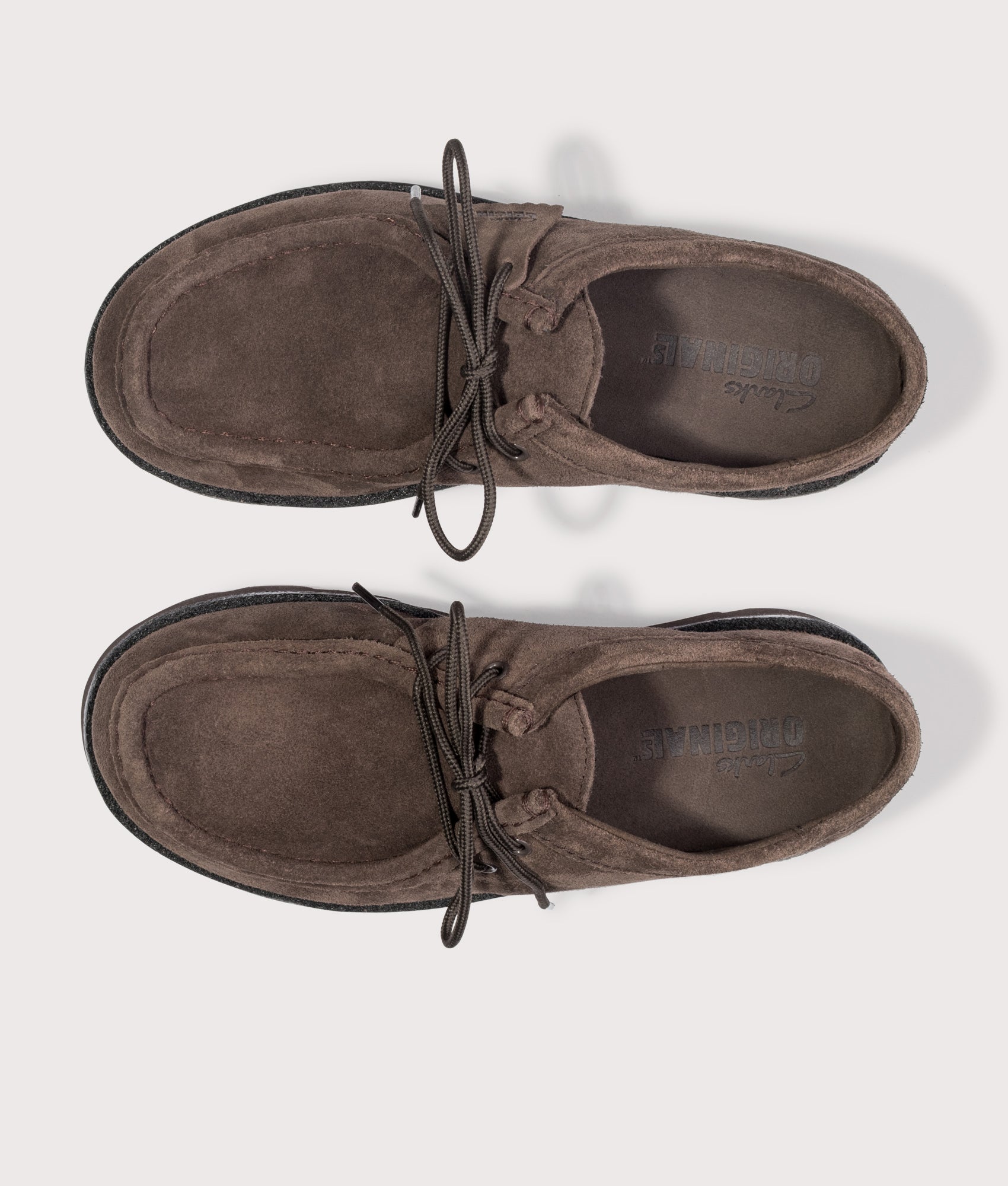 Clarks Originals Meare Walla Shoes Dark Brown Suede