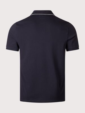 C.P. Company Stretch Piqué Logo Polo Shirt Total Eclipse