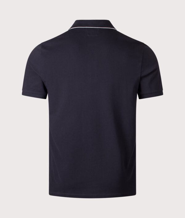 C.P. Company Stretch Piqué Logo Polo Shirt Total Eclipse