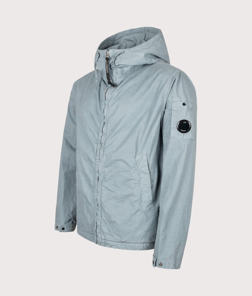 C.P. Company Micro-Reps Hooded Lens Jacket Silver Blue