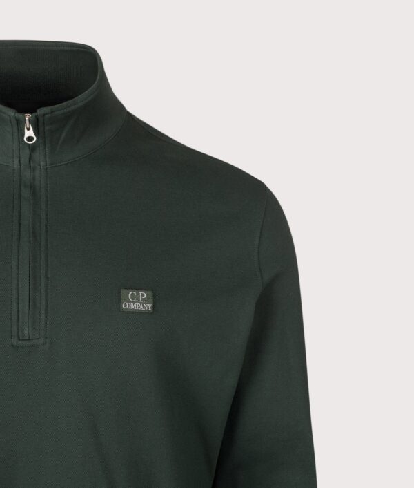 C.P. Company Stretch Piquet Quarter Zip Sweatshirt Ponderosa Pine