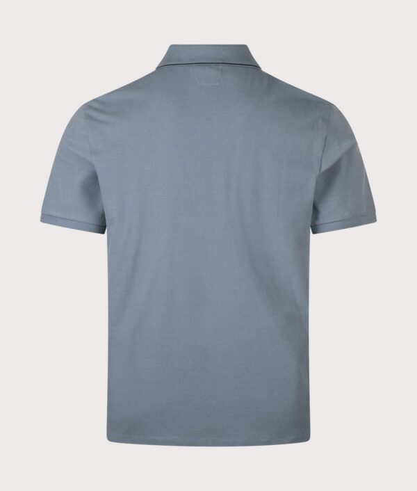 C.P. Company Regular Fit Stretch Piquet Striped Collar Polo Shirt Orion Blue