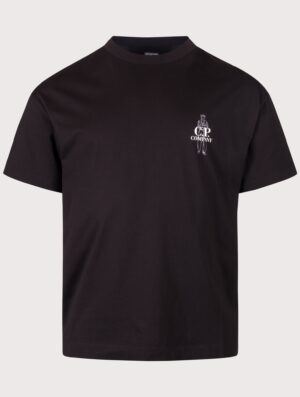 C.P. Company Comfort Fit 30/1 Jersey Logo T-Shirt Black
